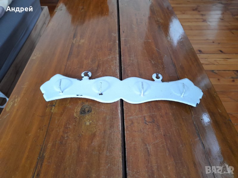 Стара емайлирана закачалка #2, снимка 1