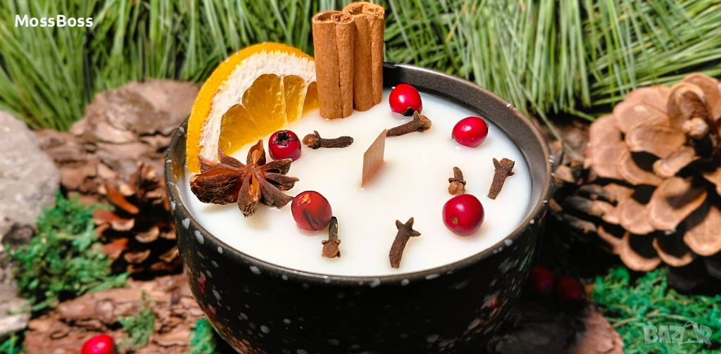 Натурални коледни свещи, снимка 1