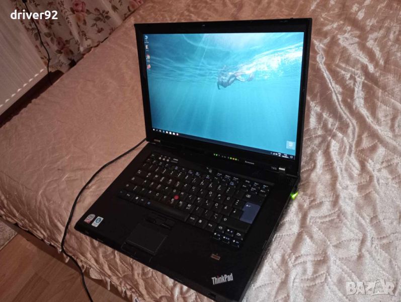 Lenovo T500 с 8 гб рам 160 гб хард 15,4 инча екран, снимка 1