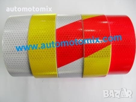 СВЕТЛООТРАЗИТЕЛНО ТИКСО ТИП ПЧЕЛА - ЧЕРВЕНО-БЯЛО 25М., снимка 1