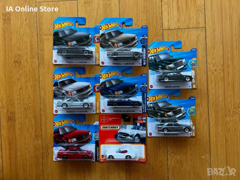 Hot Wheels Mercedes-Benz 500E; 560 SEC; 1963 230 SL, снимка 1