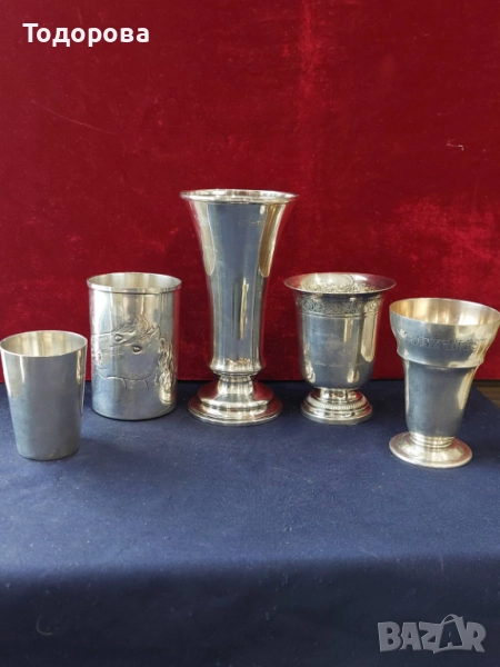 Лот Сребърни чаши,солидно Сребро проба 925-800/сребро,чаша,кана/, снимка 1
