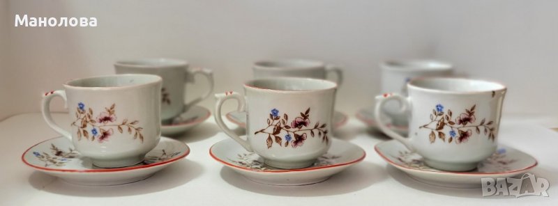 Сервиз за кафе, произведен в порцеланова фабрика ”Коста Йорданов” Видин., снимка 1
