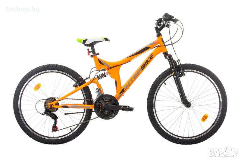 Детски велосипед FULL SUSPENSION PARALAX 24 оранжев, снимка 1
