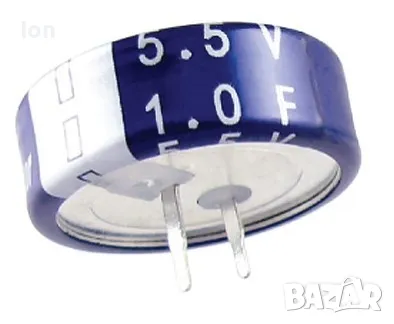 Супер-кондензатор 1F/5.5V, изводи snap-in , снимка 1