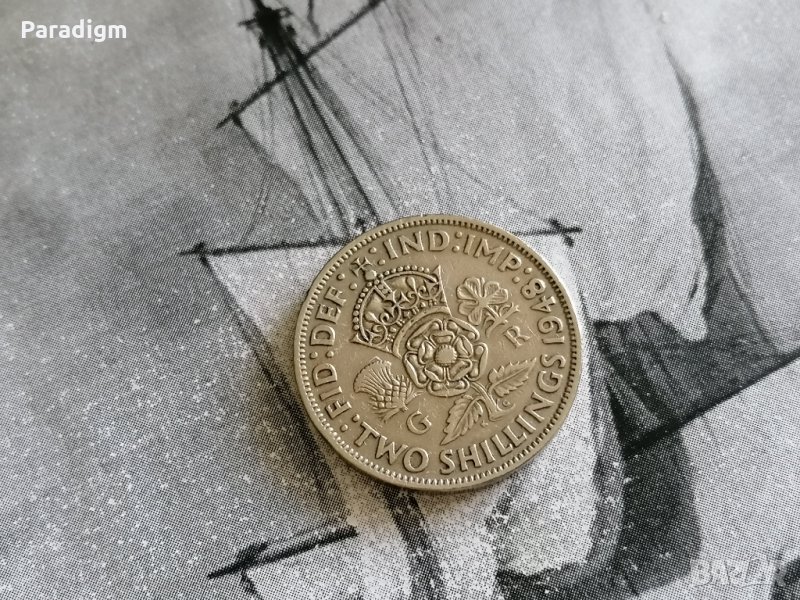 Монета - Великобритания - 2 шилинга | 1948г., снимка 1