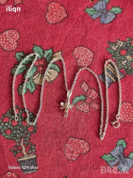 Сребърен синджир с висулка. 47см. Цена 28,99лв. За Севлиево безплатна доставка., снимка 1