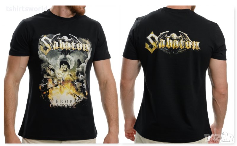 Нова мъжка тениска на музикалната група SABATON - Heroes on tour с гръб, снимка 1