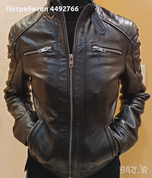 Кожено яке от естествена кожа Barneys originals , снимка 1