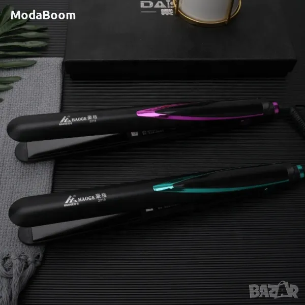 Професионална преса за изправяне на коса с турмалинови керамични плочи, снимка 1