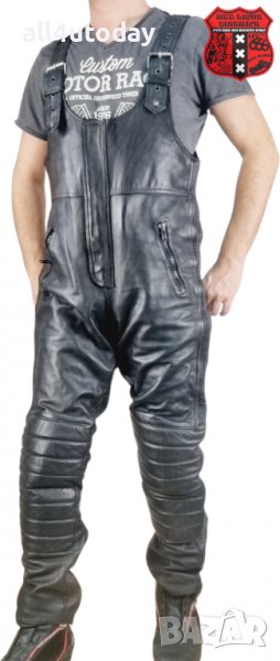 №3165 Мъжки кожен мото гащеризон, снимка 1