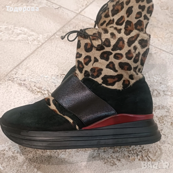 Боти от естествена кожа 37, снимка 1