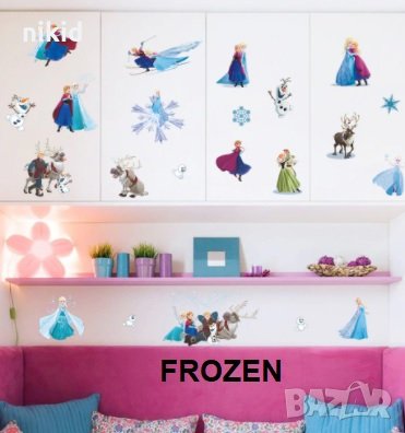 Елза Анна Замръзналото Кралство frozen малки стикер лепенка самозалепващ за стена мебел лепенки , снимка 1
