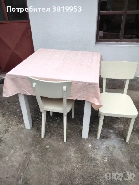 Маса разтегателна  и столове  комплект , снимка 1
