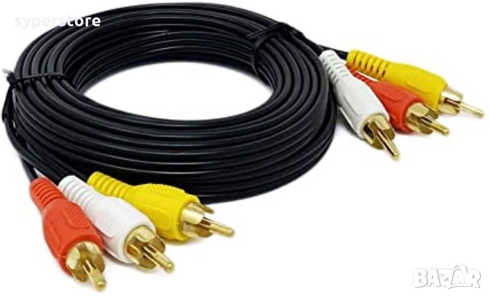 Кабел 3 Чинча на 3 Чинча 3м. Digital One SP00313 Cable 3 RCA to 3 RCA-M, снимка 1