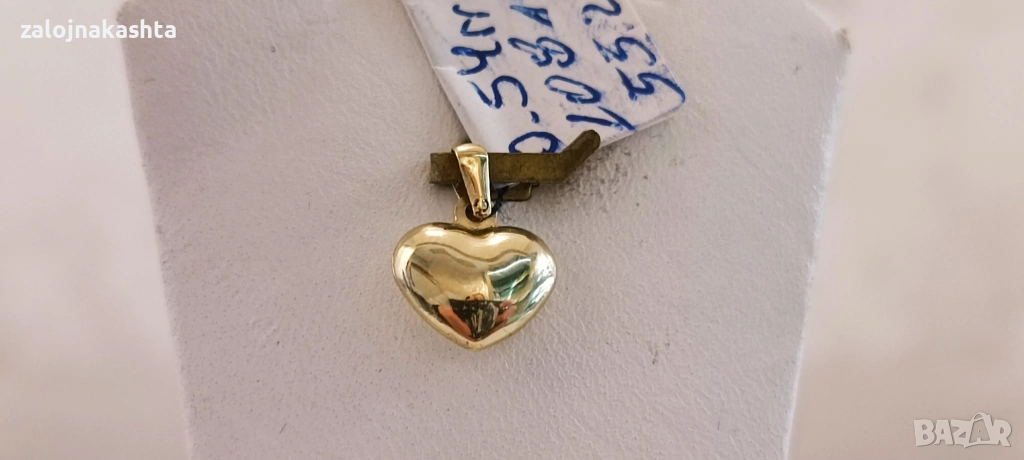 Нова Златна висулка сърце-0,54гр/14кр, снимка 1