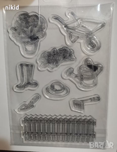 Градинарство силиконов гумен печат декор бисквитки фондан Scrapbooking, снимка 1