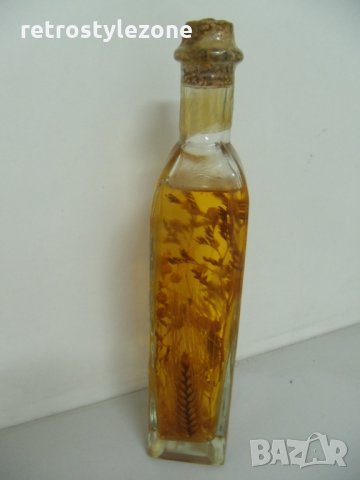 № 4568 стара декорация - растения в бутилка    - размер 26 / 5 / 5 см , снимка 2 - Други ценни предмети - 30171244