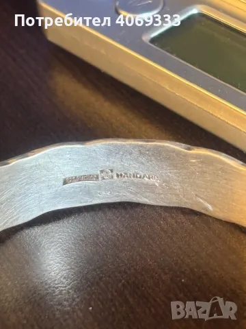 Твърда Сребърна дамска гривна 39.61гр, снимка 5 - Гривни - 49910862