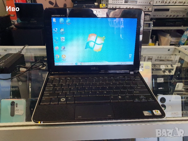 💻 10,1" Лаптоп Dell Inspiron mini 1012 Има зарядно. Преинсталиран, готов за употреба. RAM - 2GB, 1,