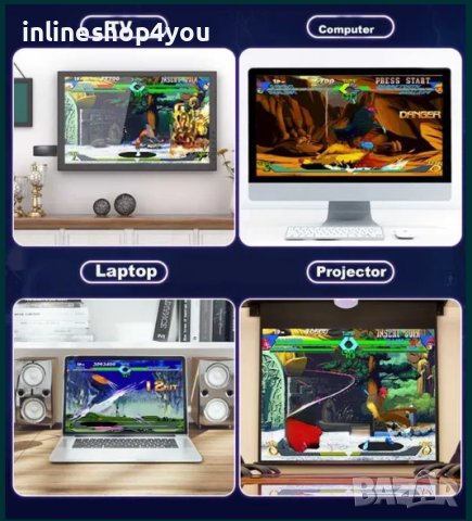 Игрова конзола HDMI 2.4G WIRELESS CONTROLLER GAMEPAD с над 10000 игри, снимка 3 - Други игри и конзоли - 42630544