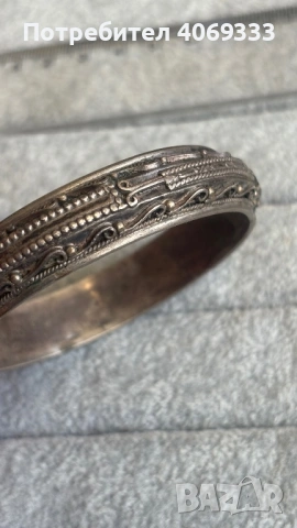 Сребърна твърда гривна , снимка 6 - Гривни - 54320984