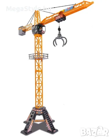 Голям детски строителен кран с дистанционно Dickie Toys Mega Crane (120 см), снимка 2 - Други - 56160719