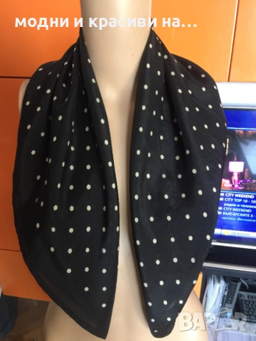 Дамски копринен шал Brigitte von Boch, снимка 3 - Шалове - 52198643