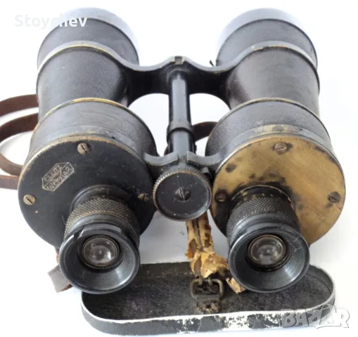 Исторически бинокъл E.Leitz D.F. 10x50 Dienstglas 1917г., снимка 3 - Антикварни и старинни предмети - 55808300