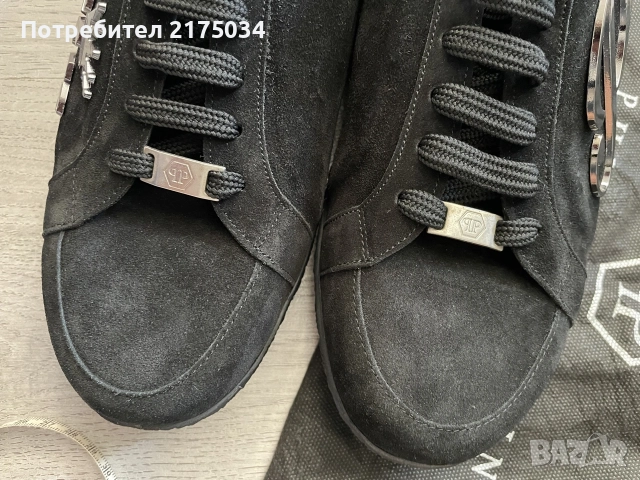 Велурени кецове Philipp Plein 44 , снимка 6 - Кецове - 56453120