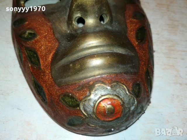 МАСКА МАСИВНА-МЕД МЕСИНГ ОТ ФРАНЦИЯ 1112212027, снимка 9 - Антикварни и старинни предмети - 35108264