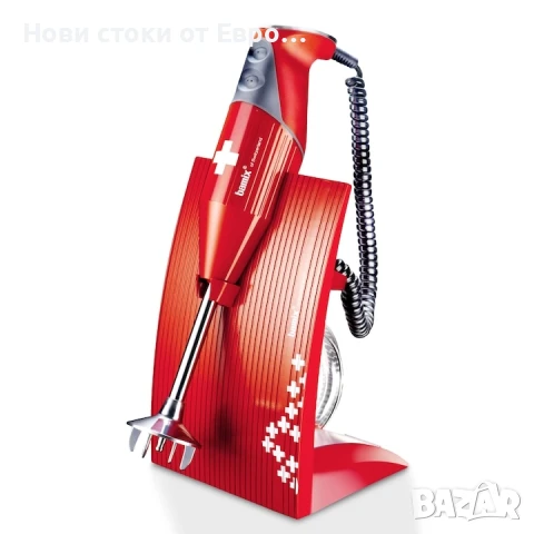 Вертикален миксер Bamix SwissLine, Професионален двигател, Произведен в Швейцария, 200 W, 2 скорости, снимка 2 - Чопъри и пасатори - 51060462