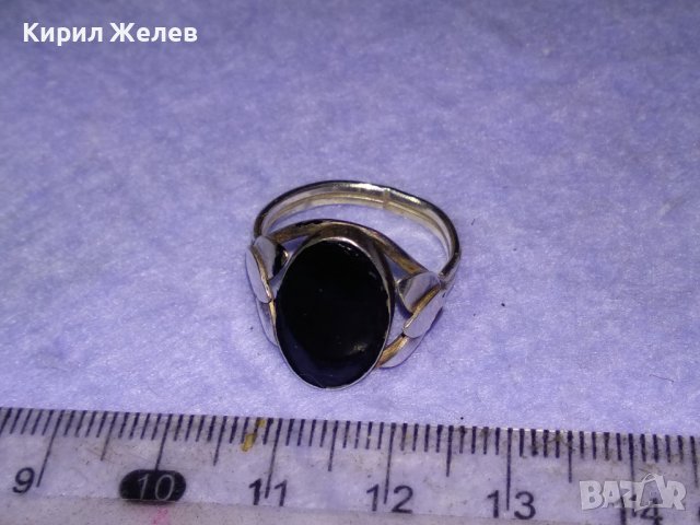 Старинен СКЪПОЦЕНЕН ФЛОРАЛЕН СРЕБЪРЕН РЕТРО АРТ НУВО ПРЪСТЕН ВИСОКА ПРОБА СРЕБРО с ЧЕРЕН ОНИКС 30173, снимка 16 - Антикварни и старинни предмети - 42845792