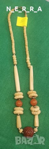 Старинен гердан от слонова кост и естествени камъъни, снимка 3 - Колиета, медальони, синджири - 38843206