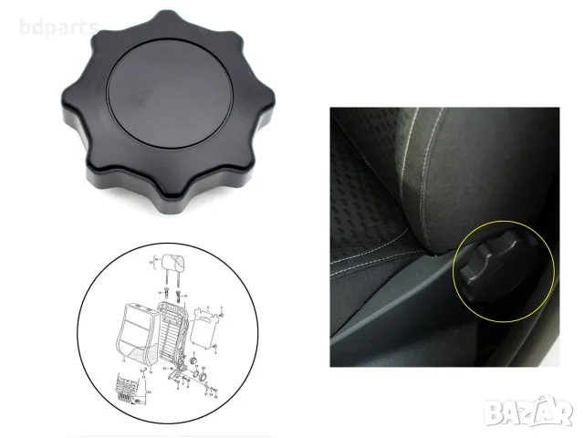 Дръжка за регулиране на седалка, Volkswagen, Seat, Skoda, Audi, Черен, снимка 5 - Части - 56141369