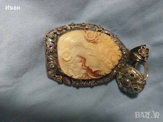 Медальон камея - рапан, снимка 2 - Колиета, медальони, синджири - 31878170