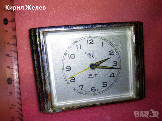 ПИОНЕР СДЕЛАНО в СССР Стар РУСКИ РЯДЪК МОДЕЛ КОЛЕКЦИОНЕРСКИ БУДИЛНИК ПИОНЕР - ФУНКЦИОНИРАЩ 33404, снимка 10 - Антикварни и старинни предмети - 44536223