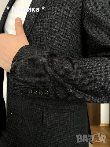 Сив официален костюм Teodor (Slim Fit) – отлично състояние, снимка 7 - Костюми - 48926590