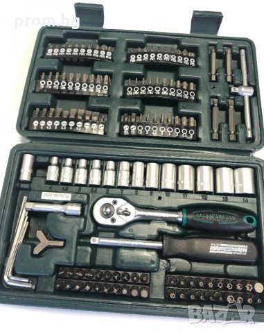 гедоре, комплект вложки, битове с тресчотка 130 ч, Mannesmann, Германия, снимка 2 - Гедорета - 30446721