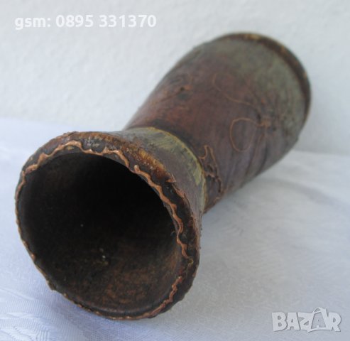 Дървена ваза, стара, снимка 6 - Вази - 40211744