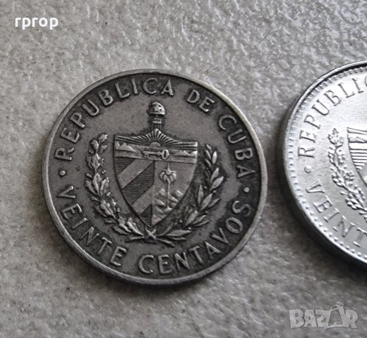 Монети. Куба. 1, 5, 10 , 20  цента  . 4 бр, снимка 2 - Нумизматика и бонистика - 42299652