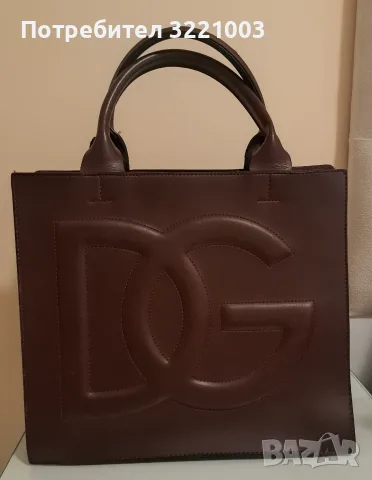 Дамска чанта в цвят бордо от еко кожа D&G, снимка 4 - Чанти - 56052656
