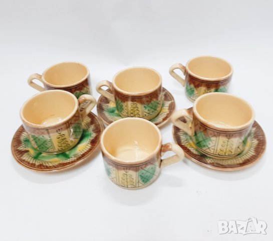 6 керамични чаши за чай+3 керамични чинийки(12.3), снимка 7 - Чаши - 40708450