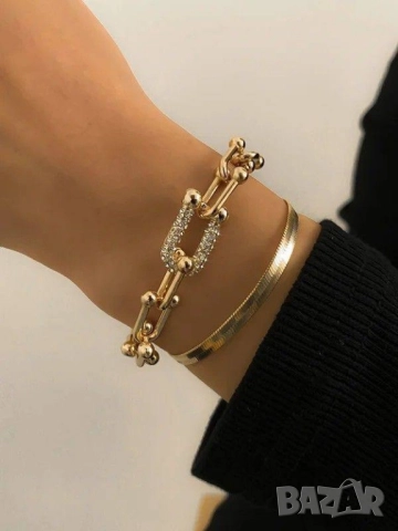 колие, обеци и гривна от висококачествена стомана , снимка 5 - Бижутерийни комплекти - 51960297