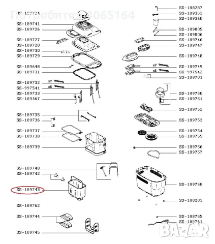 Съд за хлебопекарна MOULINEX, TEFAL | SS-189743, снимка 3 - Хлебопекарни - 56182528