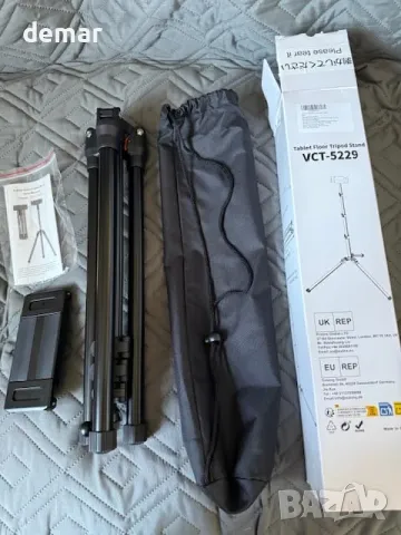 XXZU Стойка за таблет, статив, 182 см с 360° сферична глава, устройства 5.12-11.05”, снимка 9 - Селфи стикове, аксесоари - 50421262