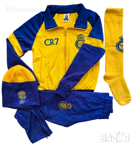Детски футболен екип Ал Насър Роналдо комплект Ronaldo тениска CR7, снимка 8 - Детски комплекти - 50970589
