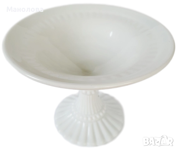 Фруктиера от млечно бяло стъкло., снимка 2 - Други ценни предмети - 52150178