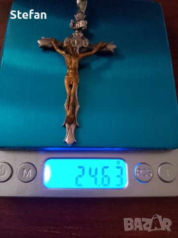 Масивен сребърен кръст, снимка 3 - Антикварни и старинни предмети - 42462951