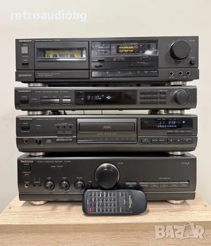 🔊Ретро аудио сет TECHNICS - усилвател с дистанционно, CD плеър, дек, тунер и колони🔉, снимка 6 - Аудиосистеми - 55713586